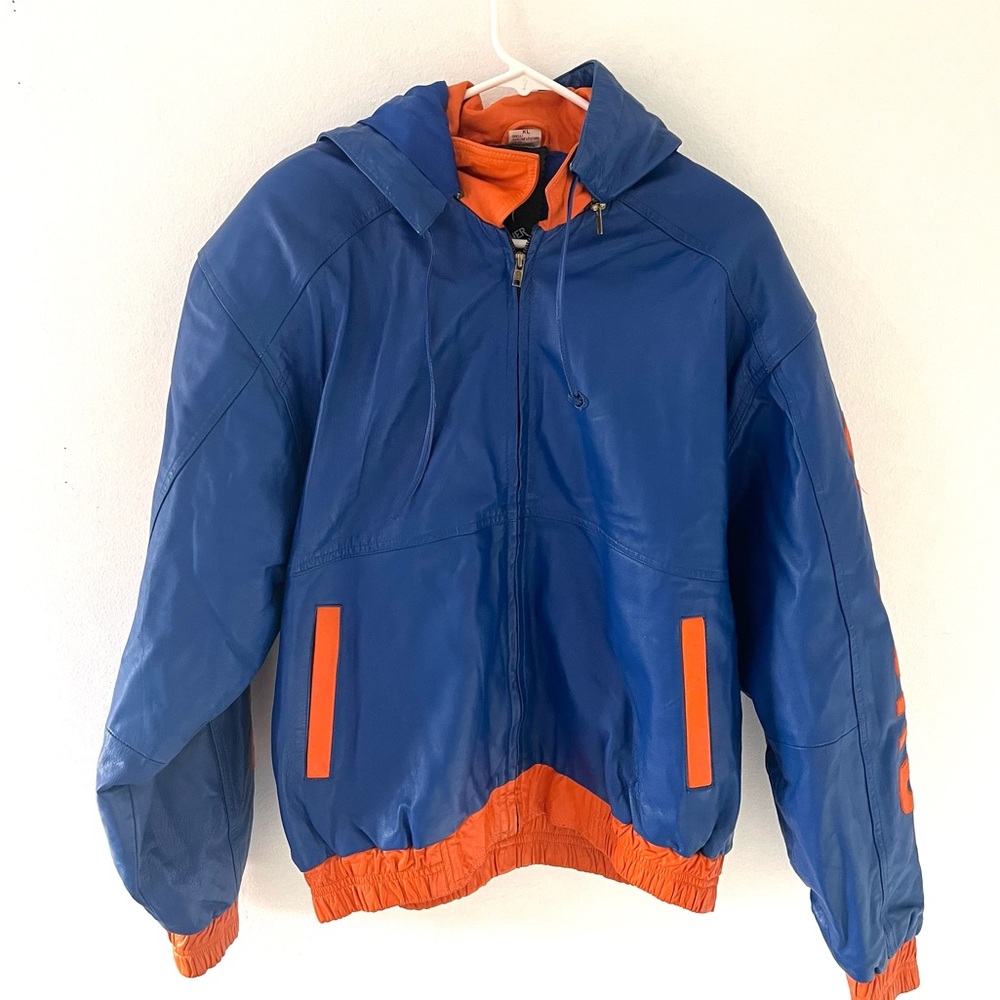 Vintage Leather 9000 Florida Gators Genuine Leather Jacket with Hood, Size: XL